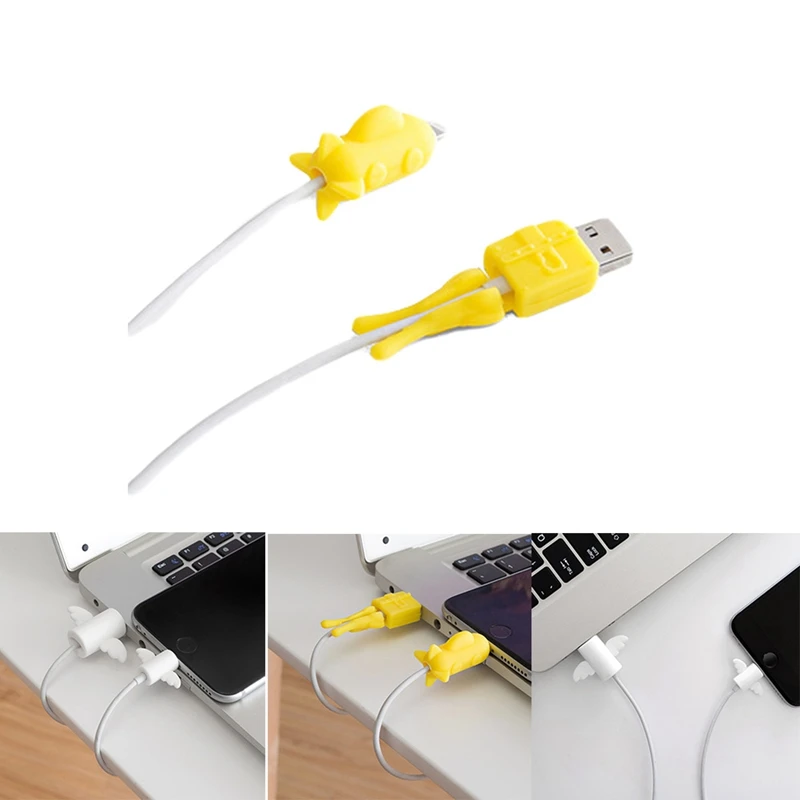 1 пара, милый мультяшный кабель, защитная крышка, usb зарядка, данные, наушники, шнур, намотка кабеля, защитный рукав для iPhone