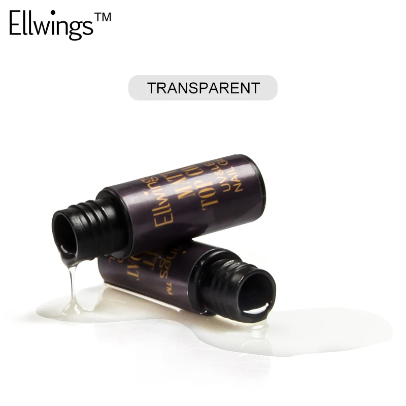 Ellwings Матовый верхний слой гель для ногтей + фиолетовый черный Цвет лак маникюр DIY