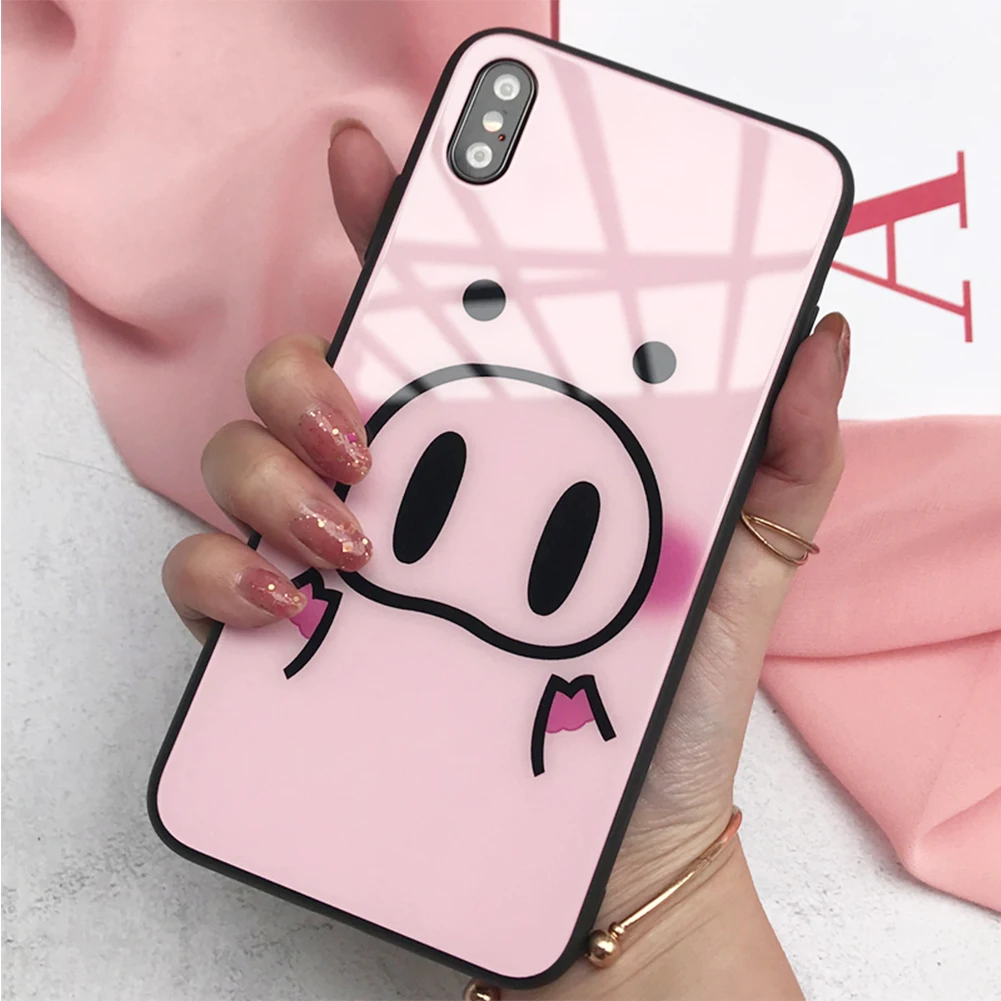 Силиконовый чехол для iPhone 8 7 6s plus 5S X XR XS MAX мягкий из ТПУ с 3D забавным носом |