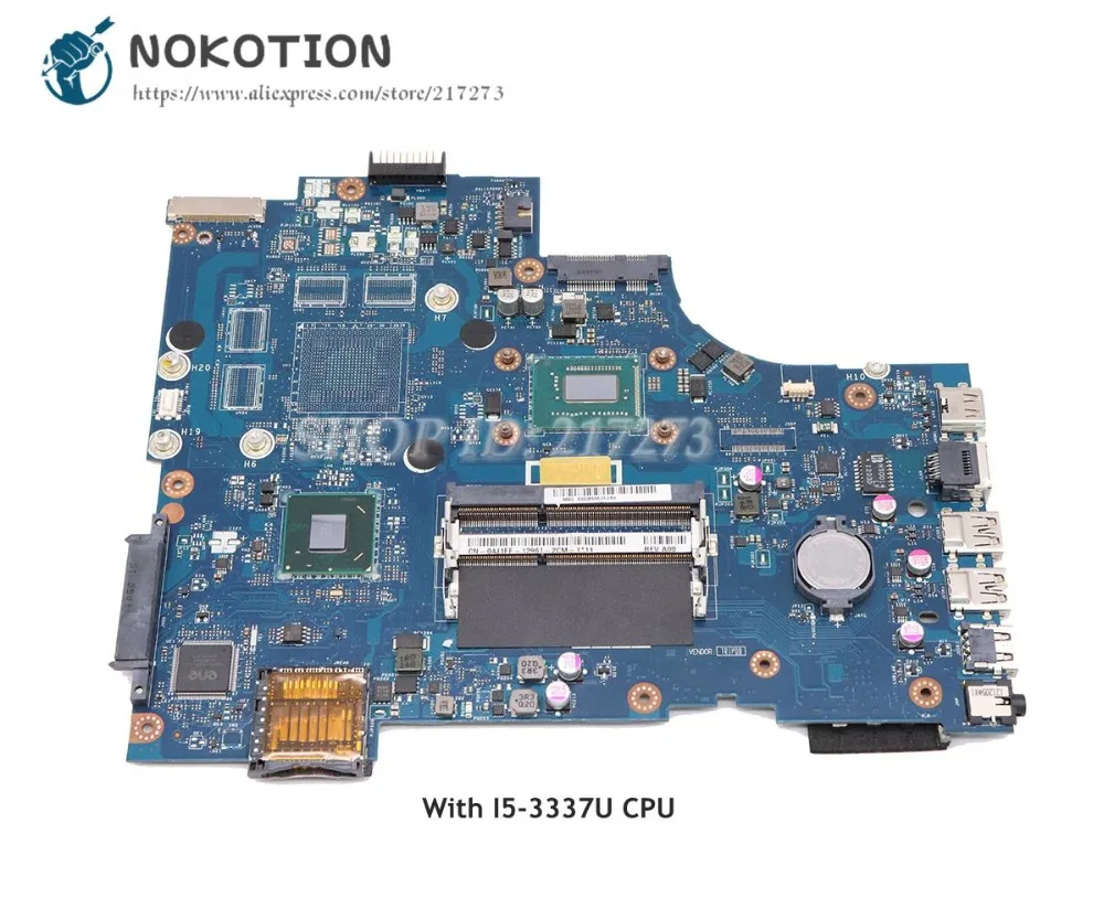 

NOKOTION CN-03WVDR 03WVDR VAW11 LA-9102P For Dell Inspiron 17R-3721 5721 Laptop Motherboard SR0XL I5-3337U CPU DDR3