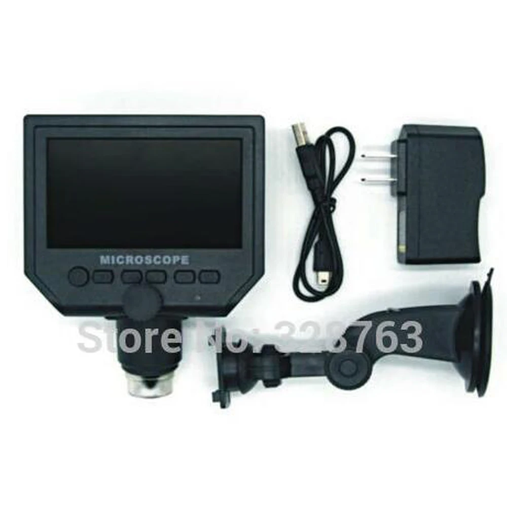 

1-600x 3.6MP USB Digital Electronic Microscope Portable 8 LED VGA Microscope With 4.3" HD OLED Screen for pcb motherboard repair