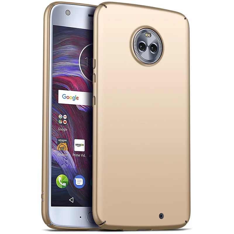 gold Роскошный простой защитный противоударный чехол для телефона Motorola Moto X4, ультра тонкий жесткий чехол из поликарбоната для Moto X4 5,", Чехол - Цвет: gold