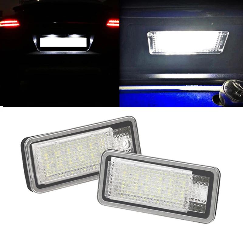 Светодиодный номерной знак для Audi белый Canbus 2 шт. 12 В 6000 К A3 S3 A4 S4 B6 B7 A6 C6 A8 RS4