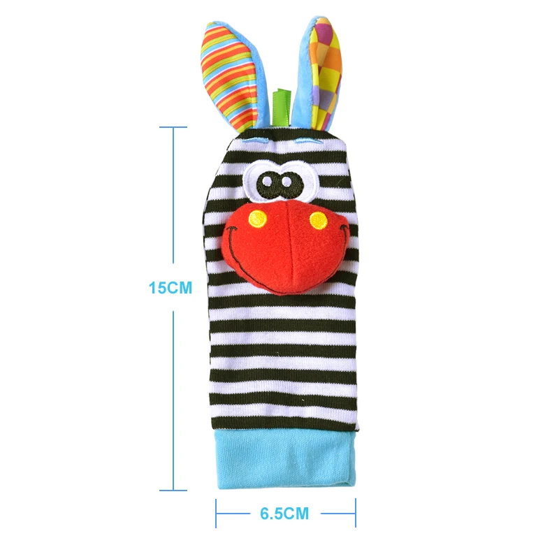 4pcs Limited Unisex New Fashion Cute Baby Socks Animal Cartoon Hand Wrist Bells Christmas Cotton Boy Girl Infant Rattles Sock | Детская
