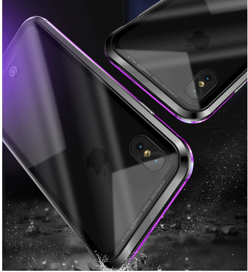 Ручная установка винт металлический бампер чехол для iphone XSMax Роскошный прозрачный закаленное стекло телефонные чехлы Чехол для iphone X