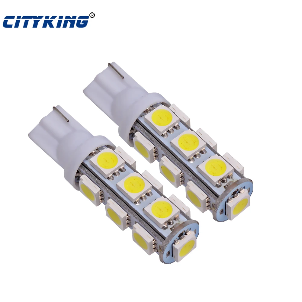 

2 шт. водить автомобиль T10 13SMD 5050 Светодиодный индикатор светильник Авто W5W 196 W5W 168 клин инструменты для дверцы боковая лампа