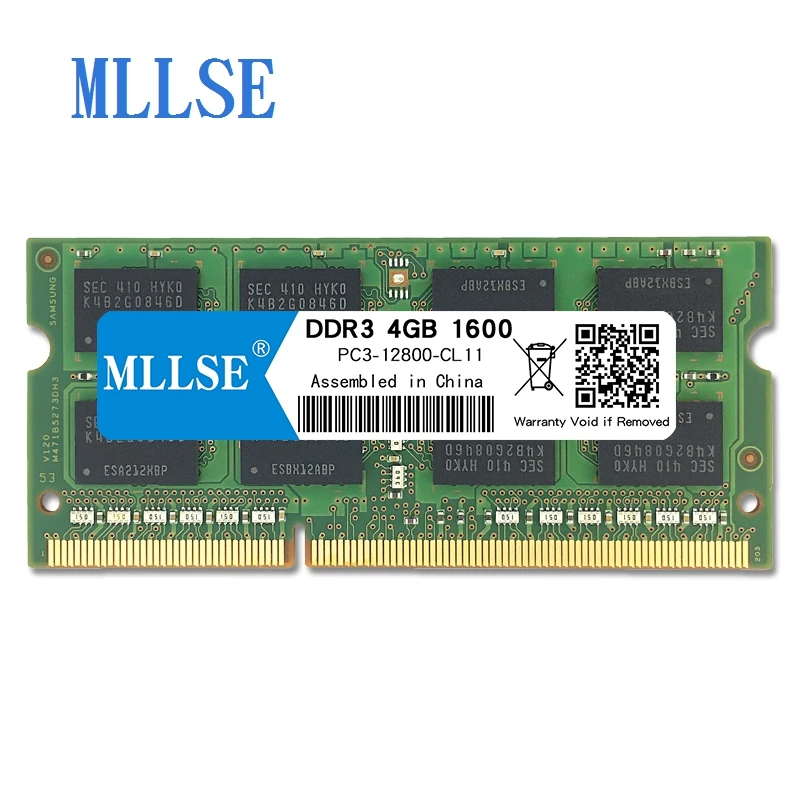 Mllse ноутбук Sodimm Ram DDR3 4GB 1600mhz 1 5 V память для ноутбука PC3 12800S 204pin без ECC RAM