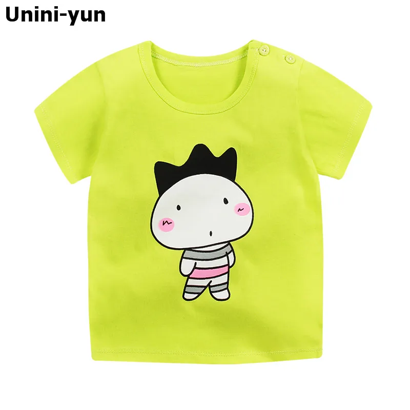 Детская футболка для мальчиков с принтом динозавр летняя хлопковая маленьких