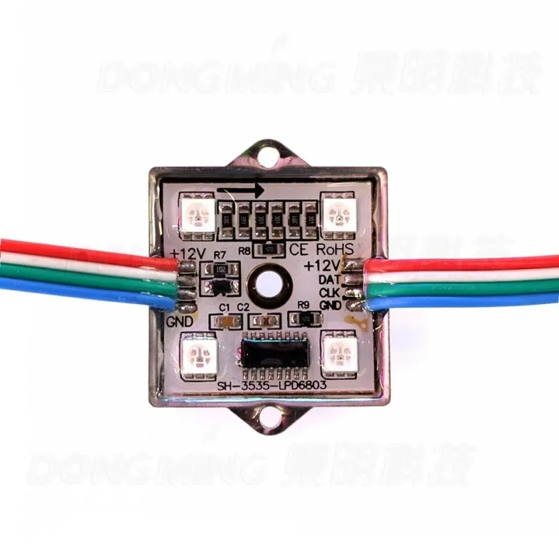 20 шт. адресуемый LPD6803 WS2801 UCS1903 WS2811 Светодиодный модуль водонепроницаемый 4 светодиода 5050 SMD DC 12 В/24 В светодиодный пиксельный модуль 3535 узлов