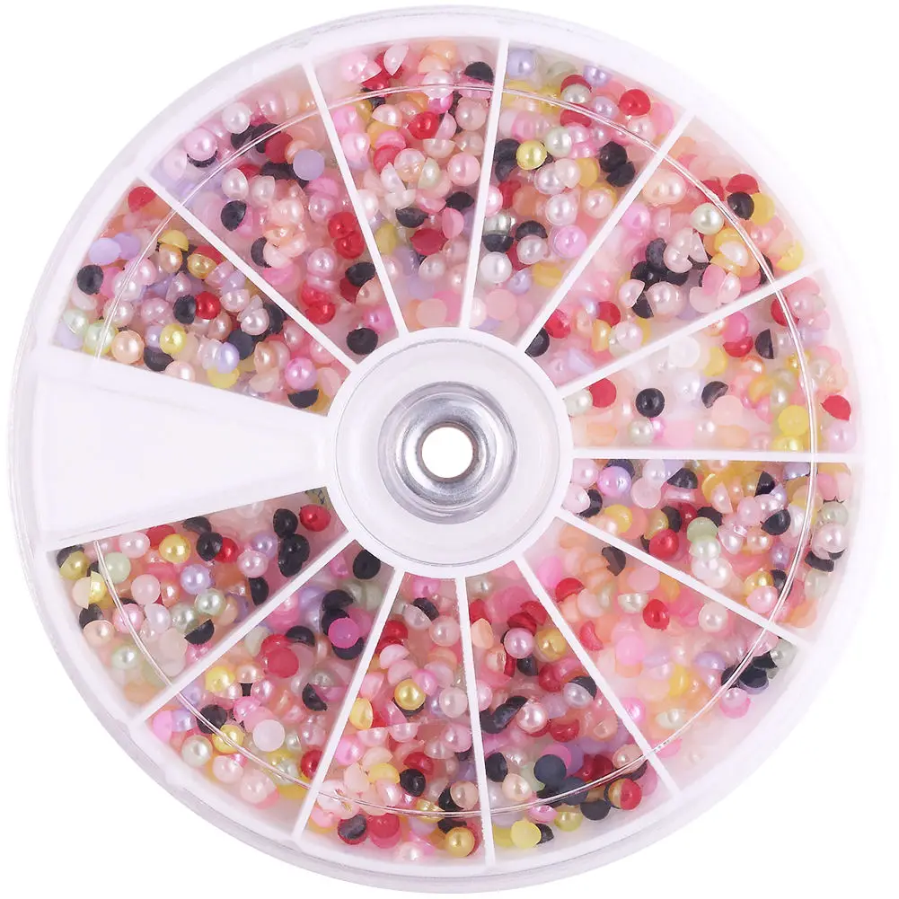 19 Wheel Crystal Mixed Color Stone Nail Rhinestone 3D Nail Art Decoration Accessories Irregular Beads DIY Design Manicure Diamond - Цвет: 19