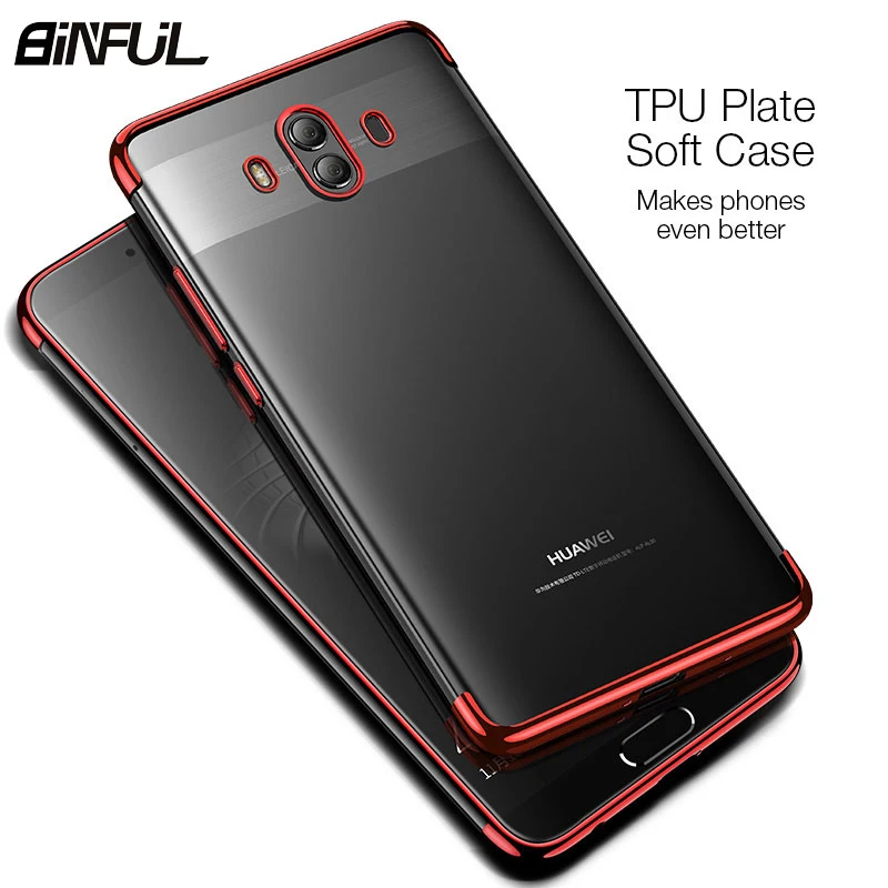 Чехол для Huawei Mate 10 Pro прозрачный мягкий силиконовый чехол из ТПУ тонкая задняя