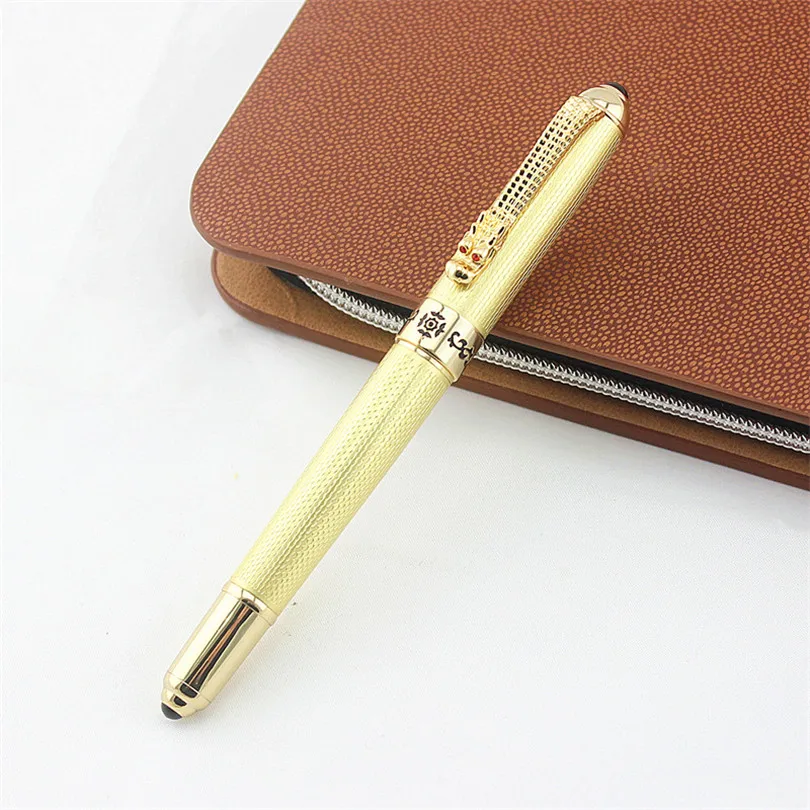 Роскошные подарочные ручки Jinhao Gold Dragon Шариковая Ручка 0 7 мм Металлические