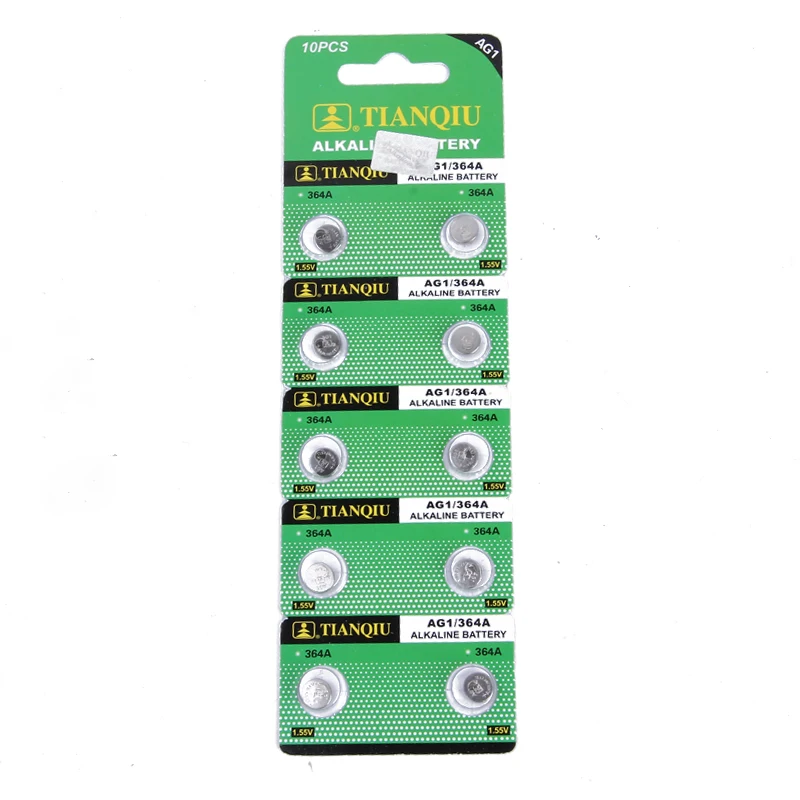 20 шт 1,55 V AG1/364A/LR621/LR60 щелочной аккумулятор Кнопка Батарея один Применение батареи щелочные часы Батарея набор
