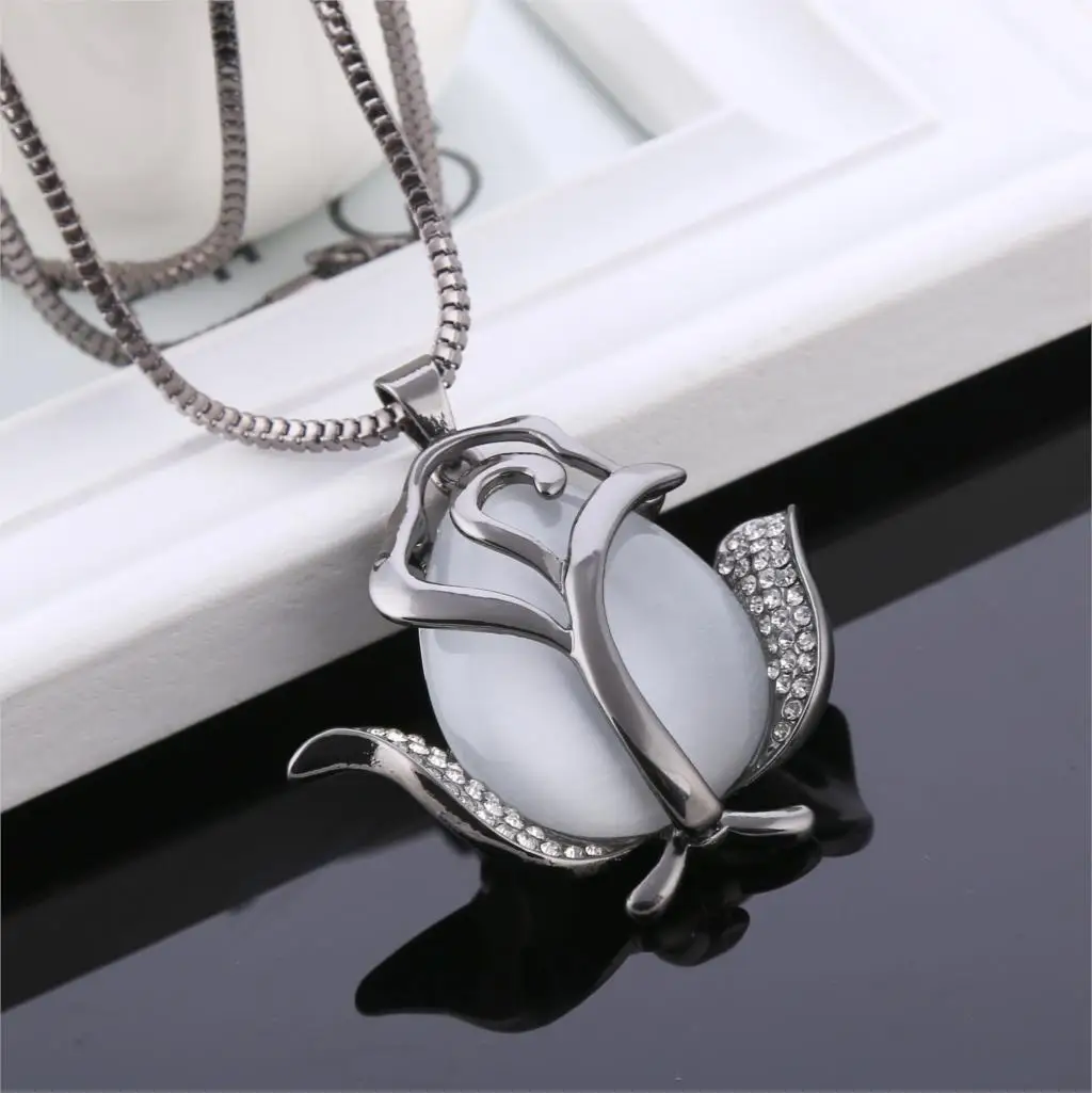 Распродажа ювелирные изделия корейский кулон с кристаллами и опалом ожерелье