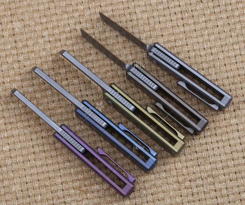 IKIV serge Mini Folding Knife M390 Blade Titanium Handle Tactical Survival Pocket Knives Camping Hunting Key EDC Tool 5 COLOR |