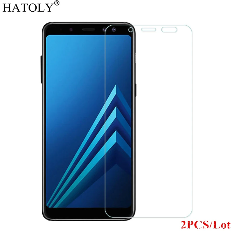 Закаленное стекло для Samsung Galaxy A6 2018 2 шт. Защитное пленка телефона|Защитные стёкла