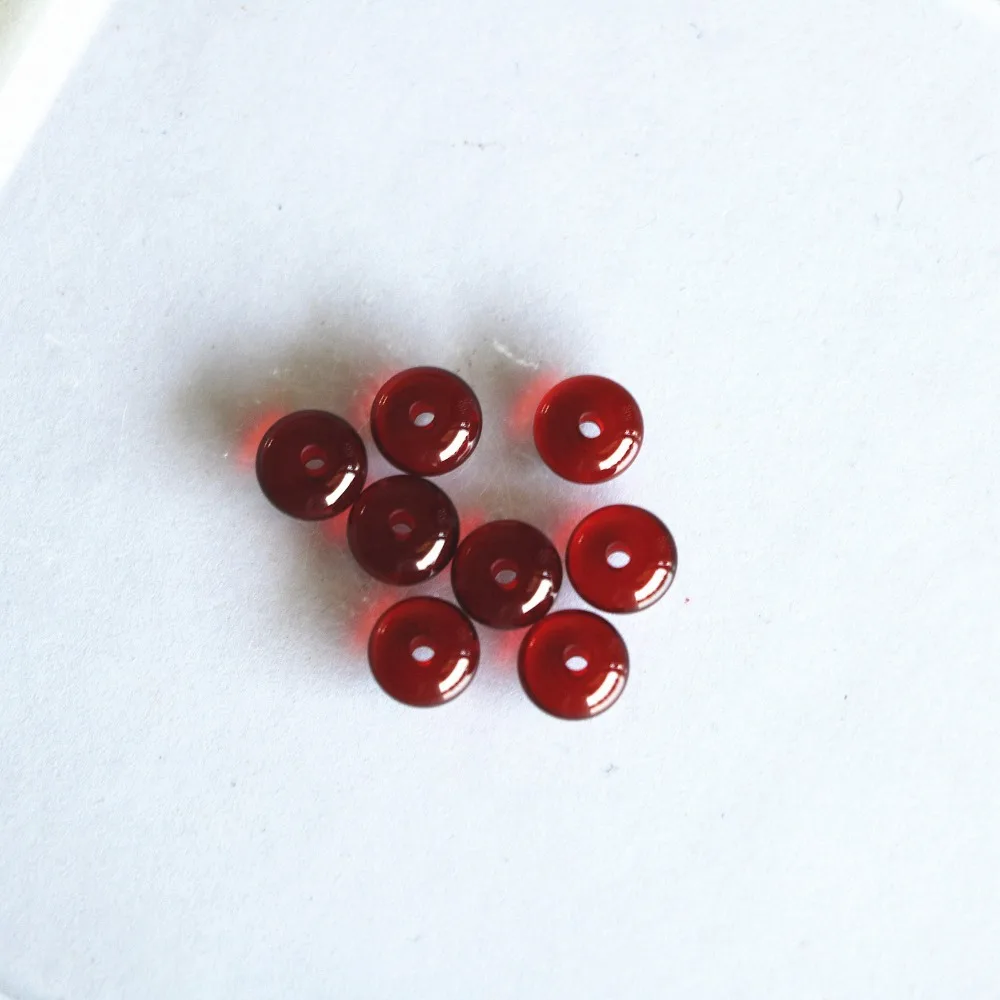 Темно-красный каучуковый пчелиный воск хит продаж прозрачные бусины 8х5мм Abacus