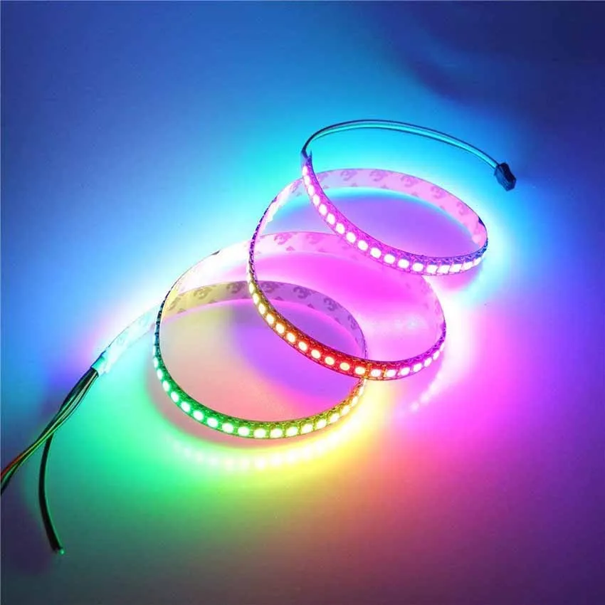 

WS2812 WS2812B 1M/2M DC5V 144leds/m Full Color LED Pixel Strip Built-in 2812 Chip 5050 Dream Color RGB LED Diode Ribbon lamp