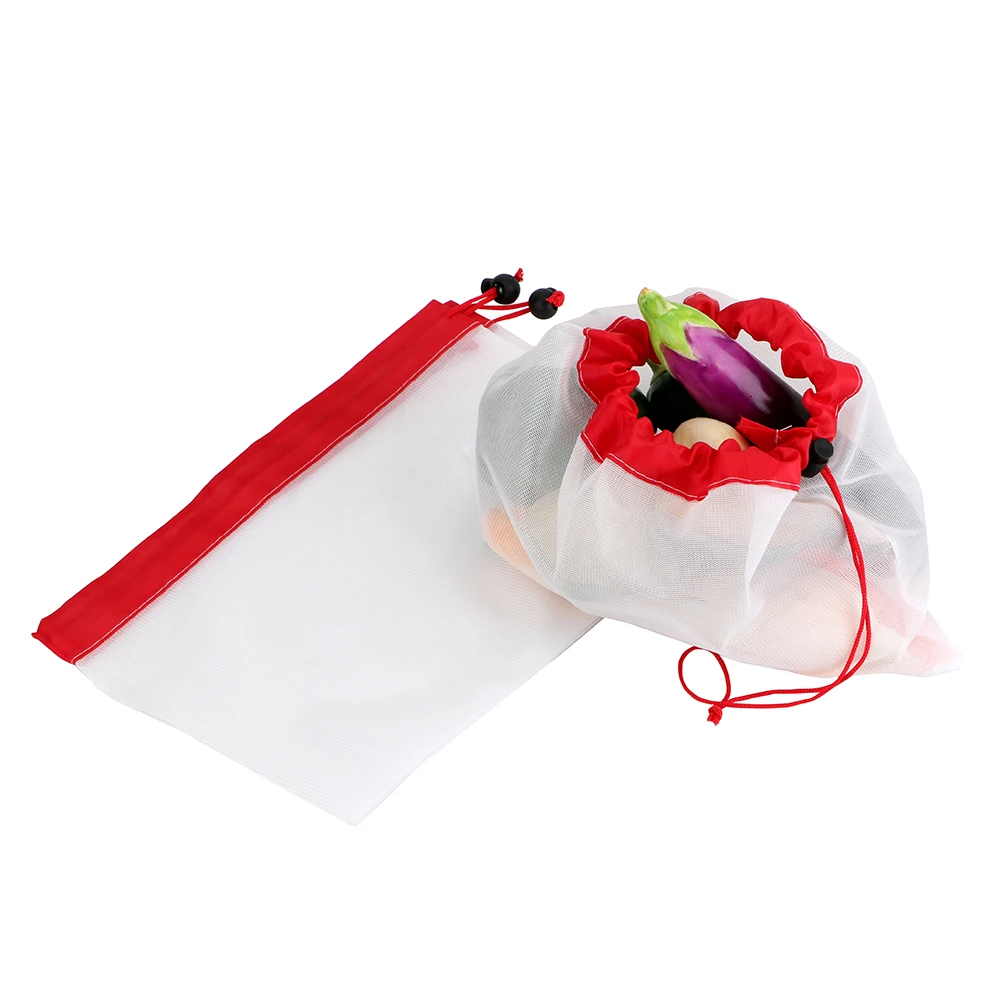 

HILIFE Mesh Washable Bags Home Storage Drawstring Harness Pocket For Fruit Vegetable Toys Organization Storage Bag 9Pcs/set