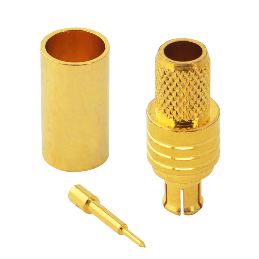MCX обжимной штекер RF коаксиальный разъем для LMR195 RG58 RG142|connector radio|connector db9connector