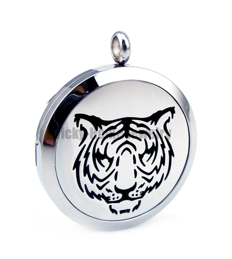 Ожерелье с цепочкой в подарок тигр (30 мм)|diffuser locket|oil diffuser locketessential oils locket |