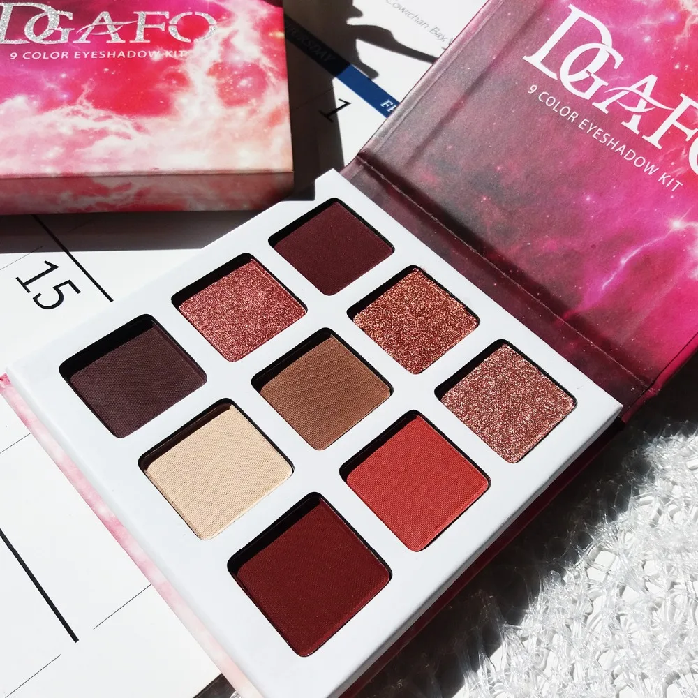 DGAFO макияж тени для век OBSESSIONS Pallete MAUVE Макияж 9 цветов Палитра мерцающие