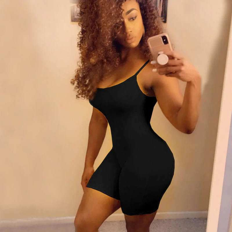 Fashion Neon Playsuit High Elastic Tight Rompers Womens Jumpsuit Shorts Overalls Female Sports Casual Fitness Bandage | Женская одежда