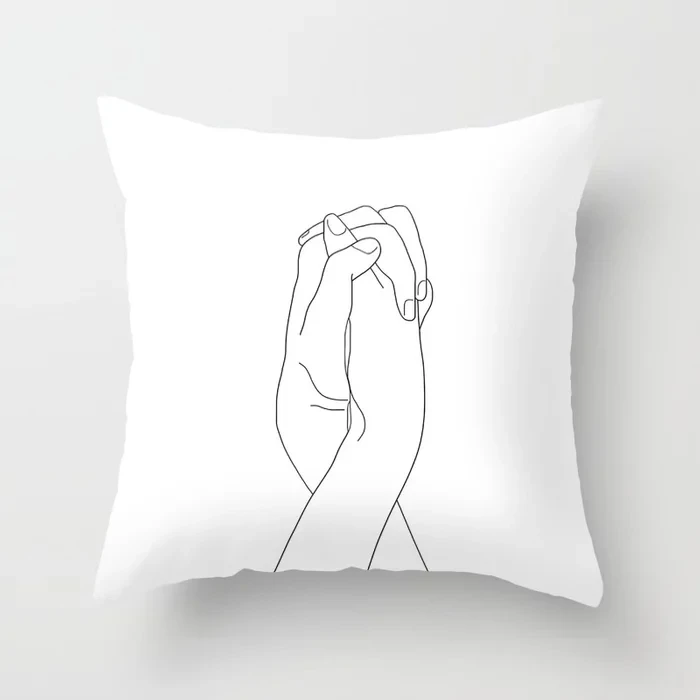 Cushion Covers16 Простая художественная линия Хлопок Чехол для подушки из полиэстера Декоративные Чехлы на подушку стула подушки для дома декоративные подушки - Цвет: Cushion Covers16