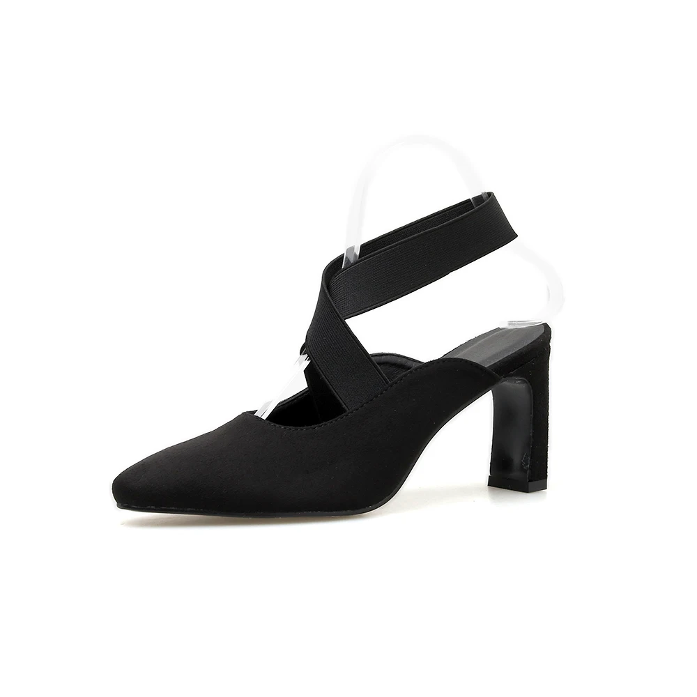 MIULAMIULA Brand Designers 2019 Summer Black White Striped High Square Heels Woman Pointed Shoes Cross Tie Lady Sandals 35-40 | Обувь