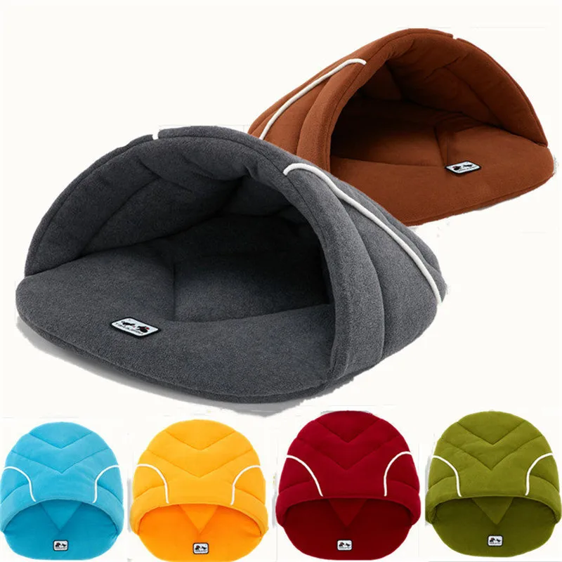 

Hot Sale Soft Polar Fleece Dog Beds Winter Warm Pet Heated Mat Small Dog Puppy Kennel House for Cats Sleeping Bag Nest Cave Bed