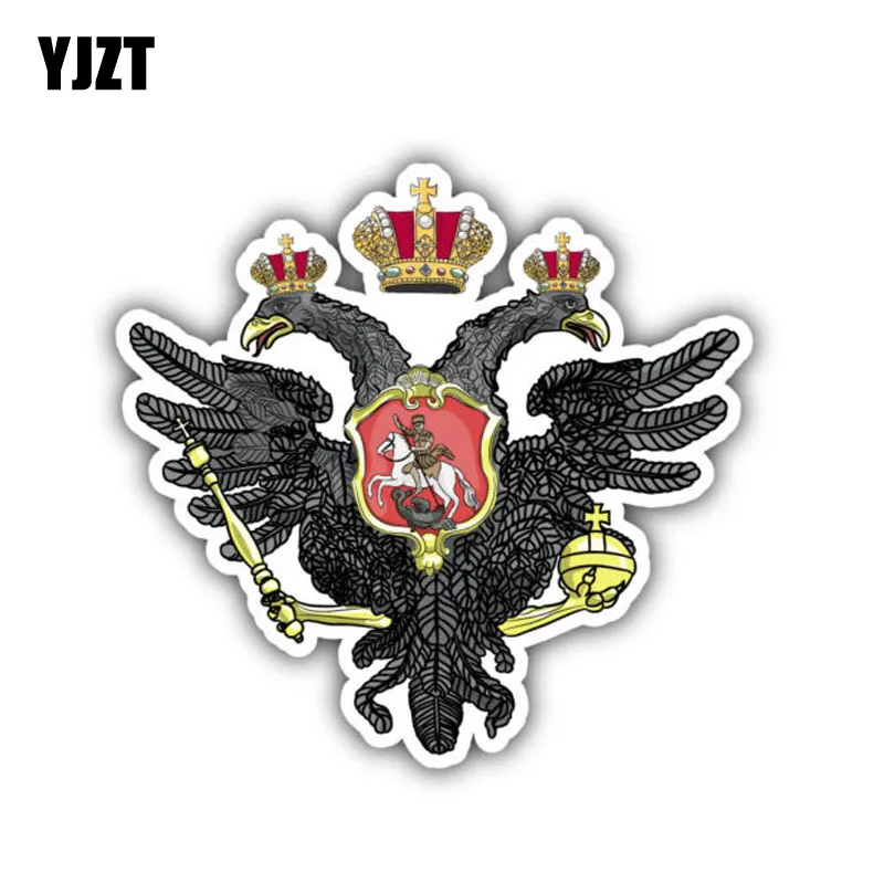 

YJZT 10,5 см * 10 см аксессуары для автомобиля герб Русский стиль орел наклейка для автомобиля 6-1349