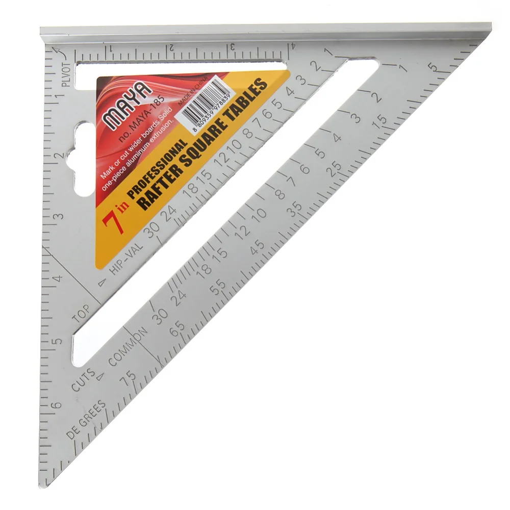 7&quot Square Carpenter's Measuring Ruler Layout Tool Triangle Angle Protractor New &amp Gauging Tools | Инструменты