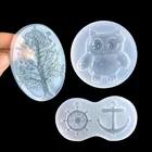 Дерево Сова Якорь корабль ожерелье со штурвалом искусственная Смола силиконовая форма ручной работы DIY искусственная Смола формы