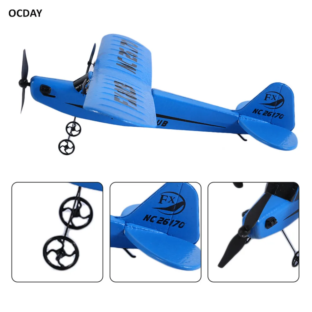 OCDAY FX803 Remote Control RC Plane Glider Aerodone Toy Children Audult 150m Foam Airplane Red Blue Battery RC Drones