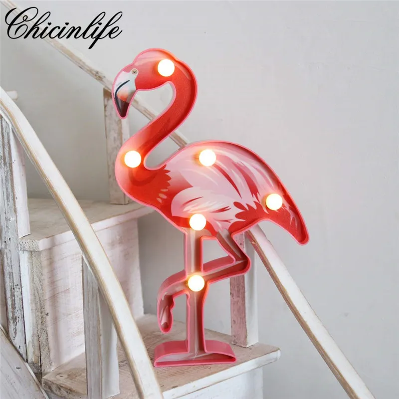 Chicinlife гирлянда с фламинго ночник светодиодная лампа днем рождения девичник