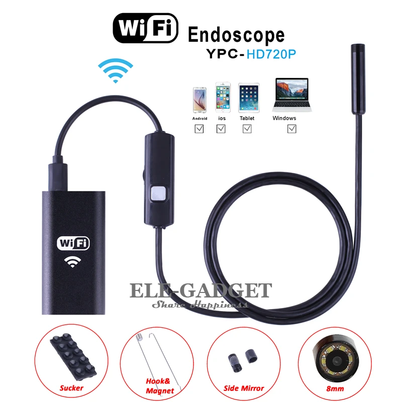 Камера Эндоскоп HD 720P 8 мм Wi Fi Android/iOS|endoscope camera|endoscope camera hdwaterproof mini |
