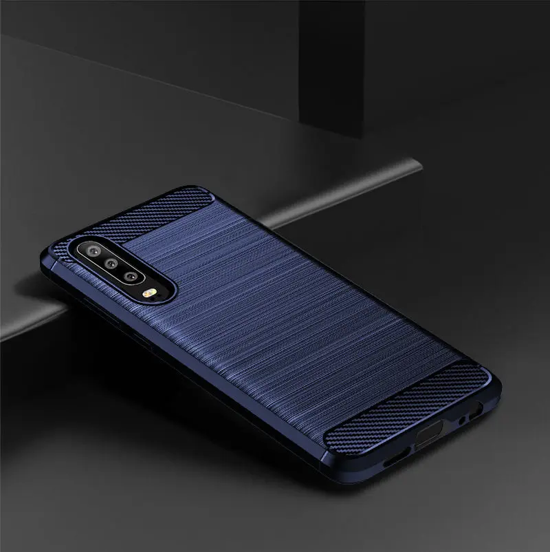 Чехол для Huawei P30 из углеродного волокна TUP силиконовый анти осенний мягкий чехол