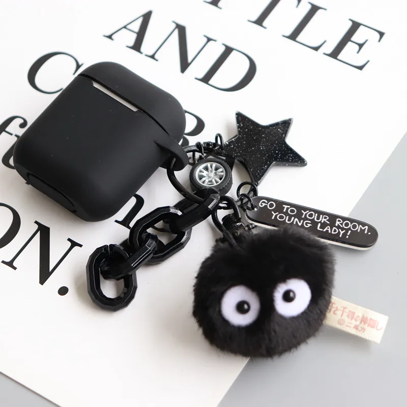 Симпатичные Susuwatari Струны для airpods наушники мягкая сумка Универсальный телефон