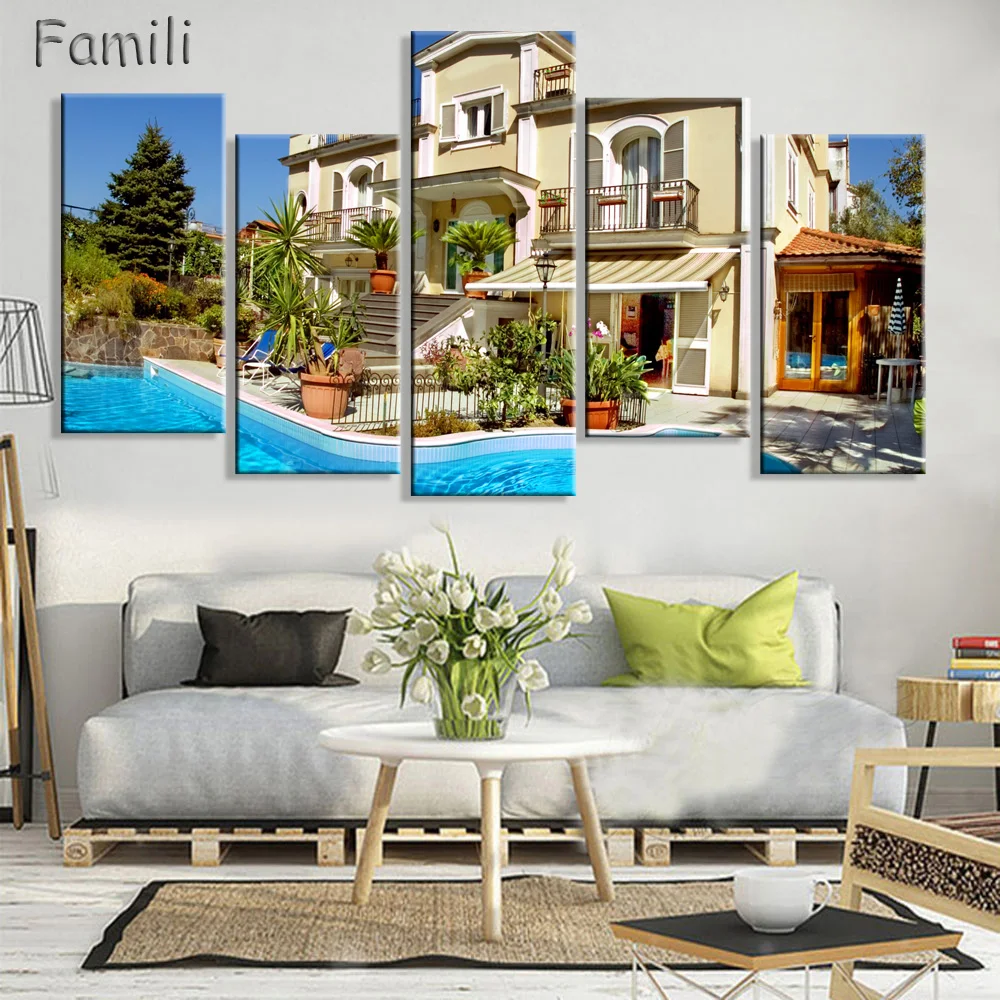 Постер тканевый для украшения стен гостиной спальни 5 панелей|fabric posters|mountain
