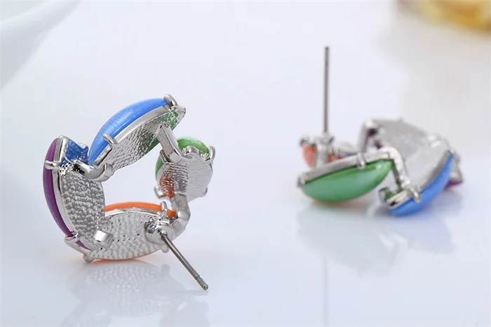 Серьги-гвоздики конский глаз для женщин и девушек | Украшения аксессуары