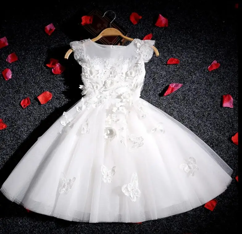 Bead 3D Flower Girl Summer Dress Dresses for Weddings Formal Prom Kids First Holy Communion | Детская одежда и обувь