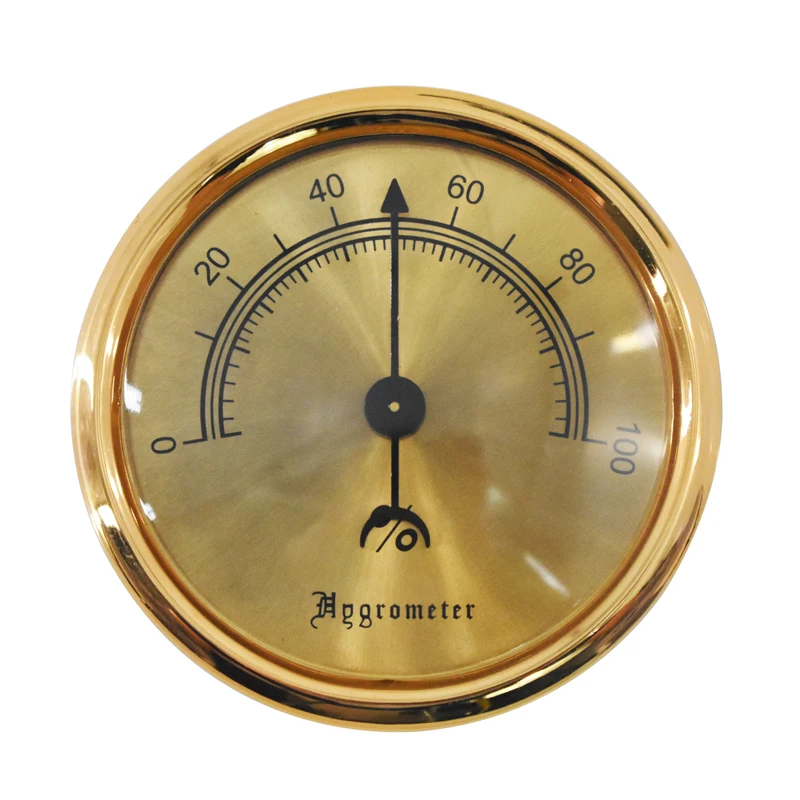 Professional Accurate Round Cigar Hygrometer Humidor Humidifier Portable Mini Mechanical Precision Hygrometers For Cigars Box
