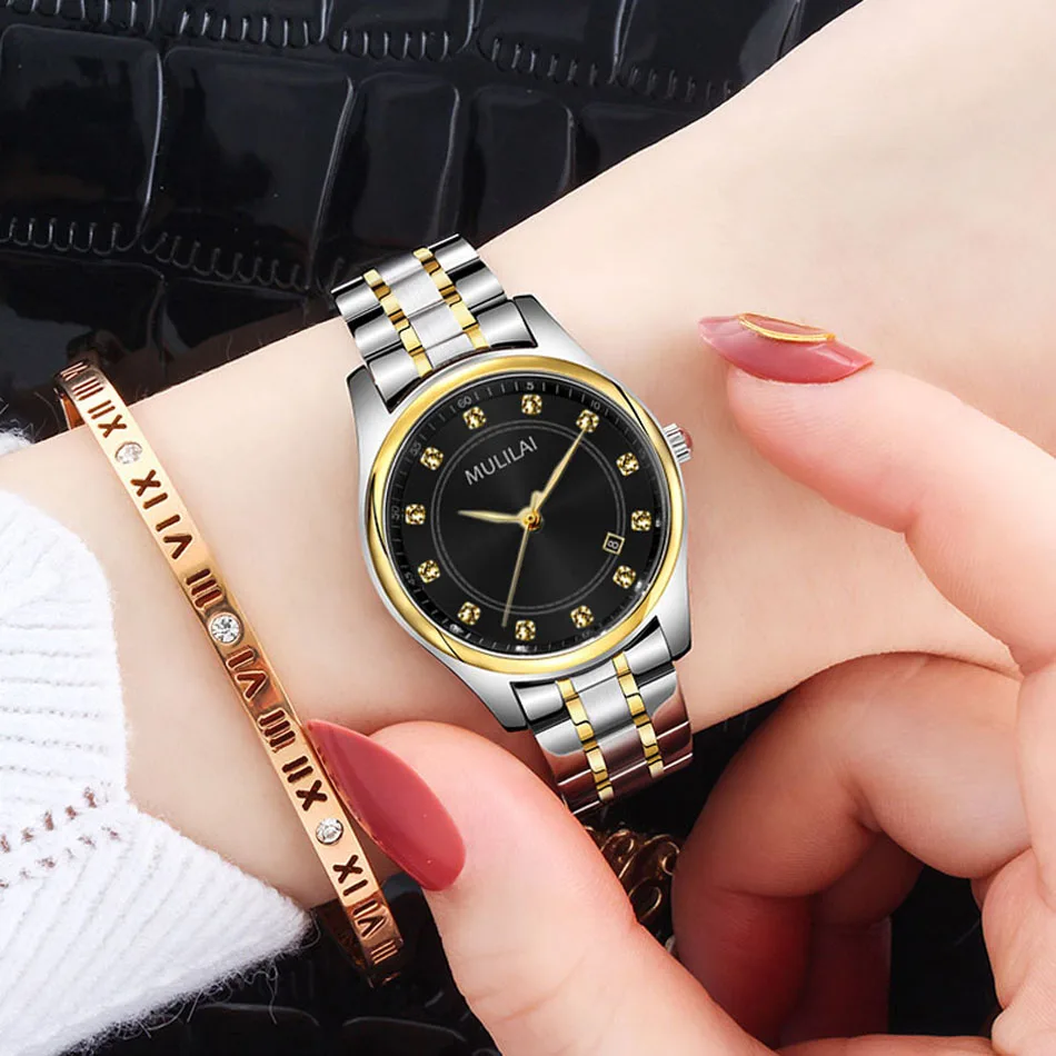 

Женские кварцевые часы Reloj Mujer, роскошные деловые часы, водонепроницаемые часы для девушек, наручные часы с календарем, Relogio Feminino