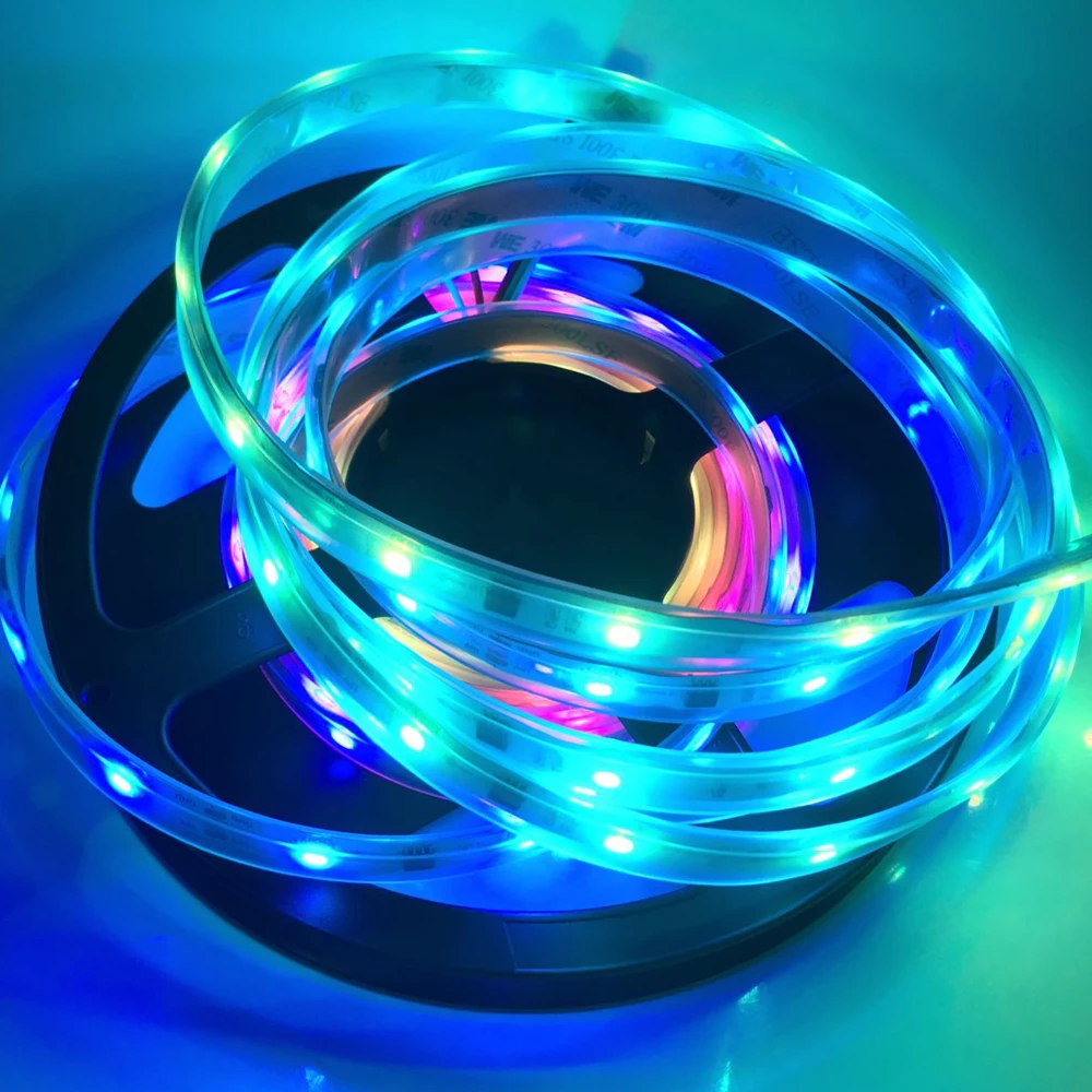 WS2811 5050 SMD RGB полосы адресуемых синхро адаптер длиной 1 м/5 м 30/60 светодиодов/m Led
