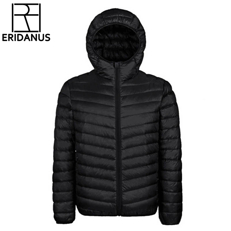 2017 Winter Jacket Men New Couples Coats Ultra-light Hooded Slim Fit Brand Cotton-Padded Solid Parkas White Duck Down 3XL X321 | Мужская