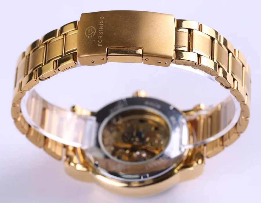 Новинка 2018 золотые часы роскошные Брендовые мужские модные автоматические