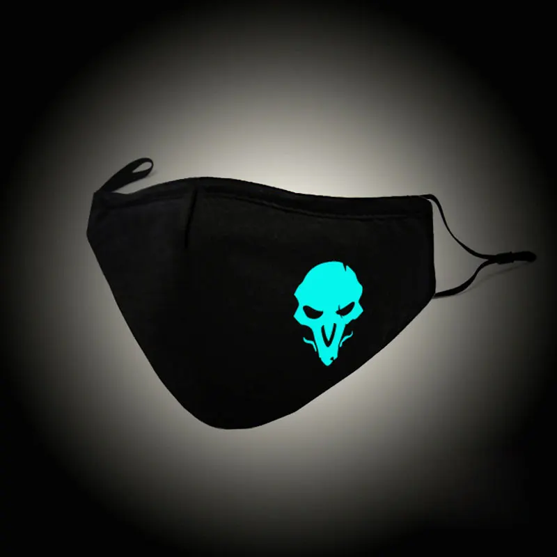 Модная маска для рта Gengar Reaper череп отбеливатель марля маска для лица Хэллоуин косплей Анти РМ2. 5 Пылезащитный фильтр муфельный респиратор