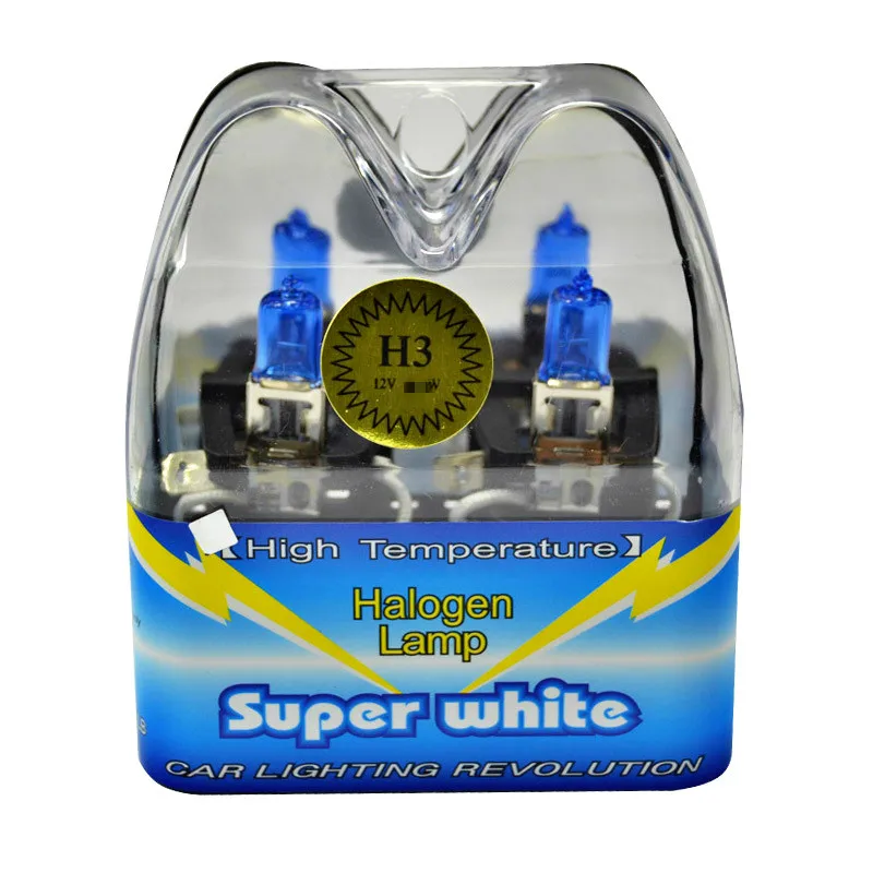 2 шт. автомобисветильник галогенные лампы 12 В H3 55 Вт 6000 К|h3 55w|car headlightsuper white |