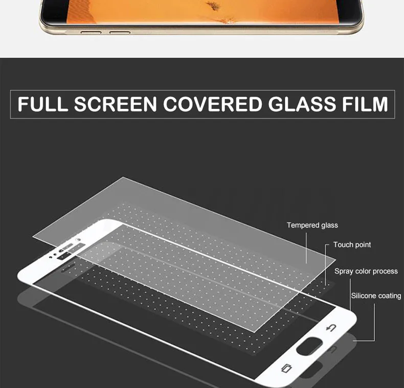 9H 3D закаленное стекло для samsung Galaxy A3 A5 A7 A5 A8 A6 A8 Plus защитная пленка на весь экран