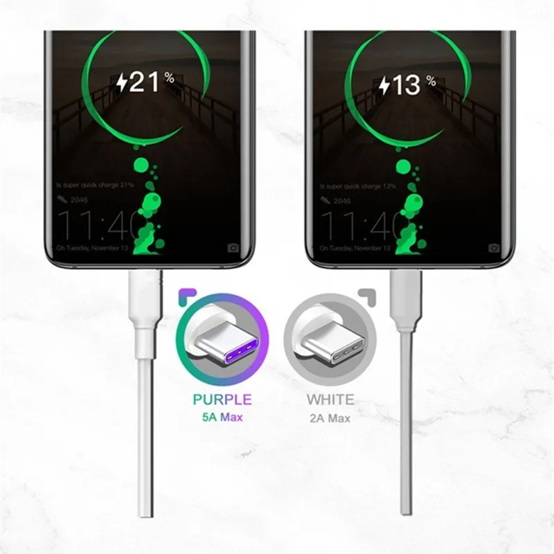 Кабель USB Type C для синхронизации данных и быстрой зарядки 1 м 2 3 кабель Samsung Huawei P20 Mate